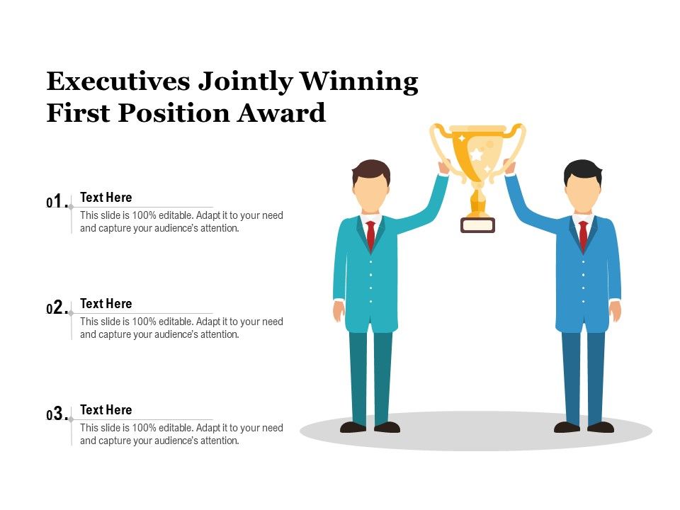 Executives_Jointly_Winning_First_Position_Award_Ppt_PowerPoint_Presentation_Visual_Aids_Infographics_PDF_Slide_1.jpg