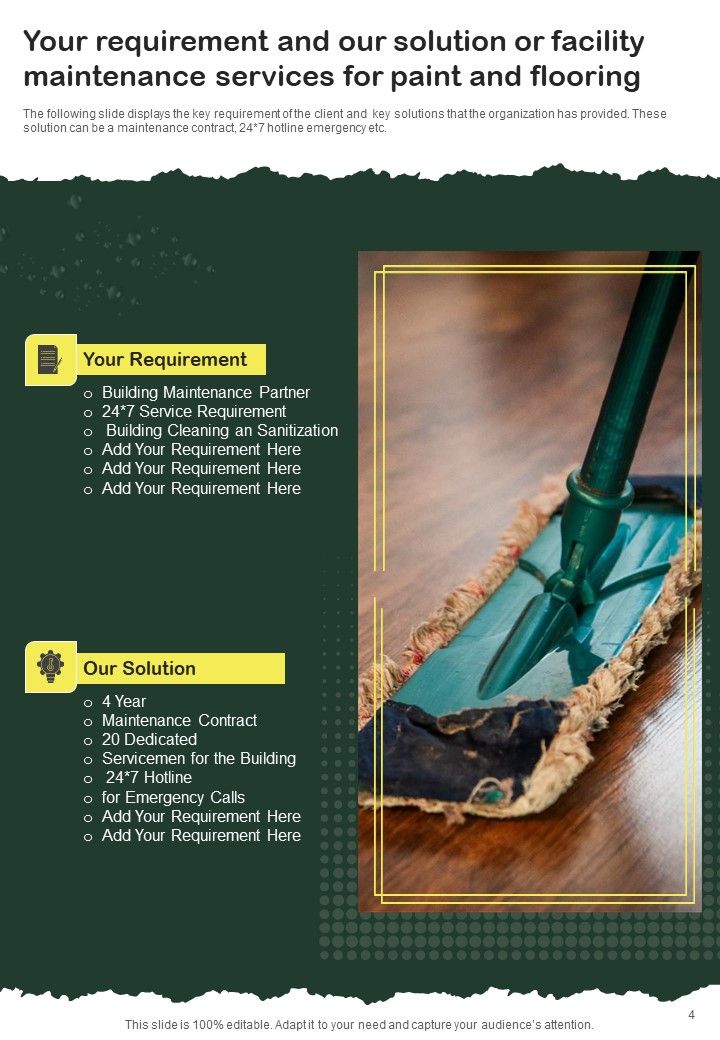 Facility Maintenance Services For Paint And Flooring Example Document Report Doc Pdf Ppt