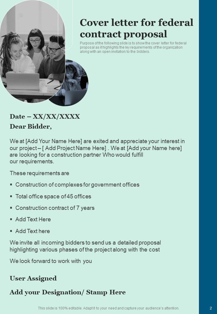 Federal Contract Proposal Example Document Report Doc Pdf Ppt