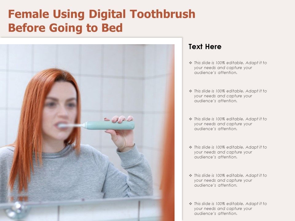 Female_Using_Digital_Toothbrush_Before_Going_To_Bed_Ppt_PowerPoint_Presentation_File_Deck_PDF_Slide_1.jpg