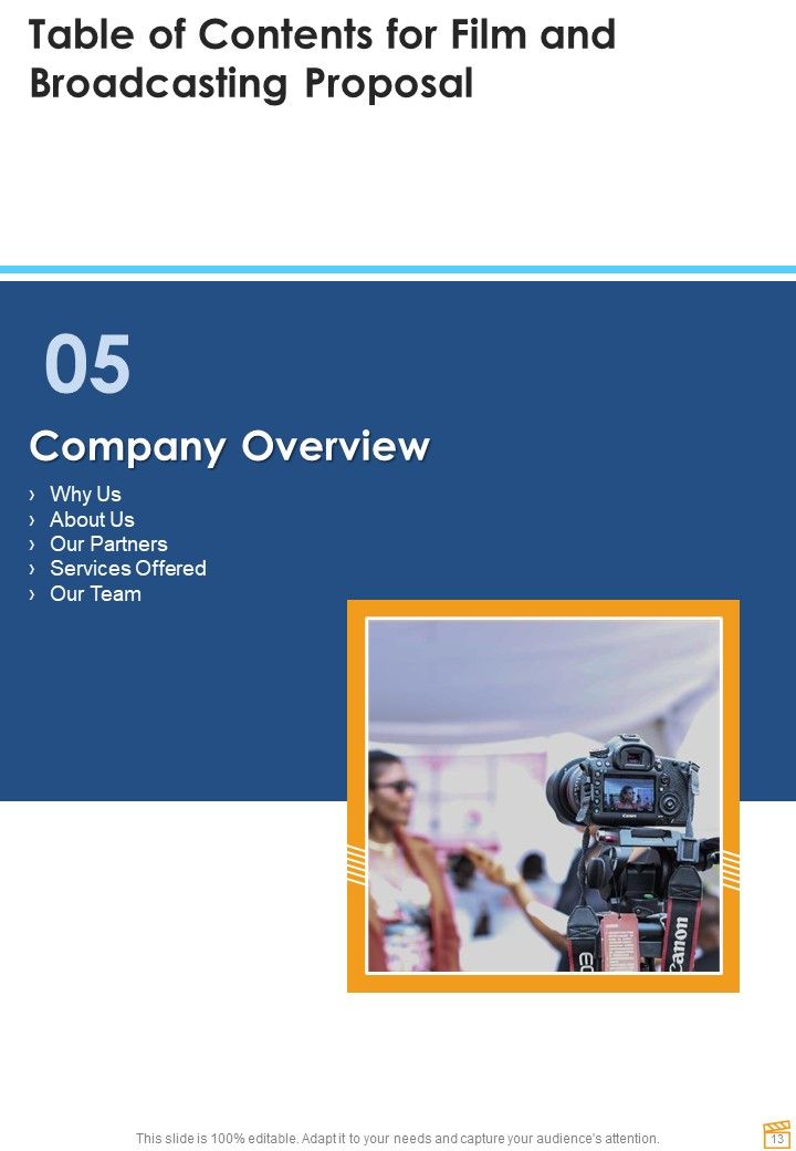 Film And Broadcasting Proposal Example Document Report Doc Pdf Ppt