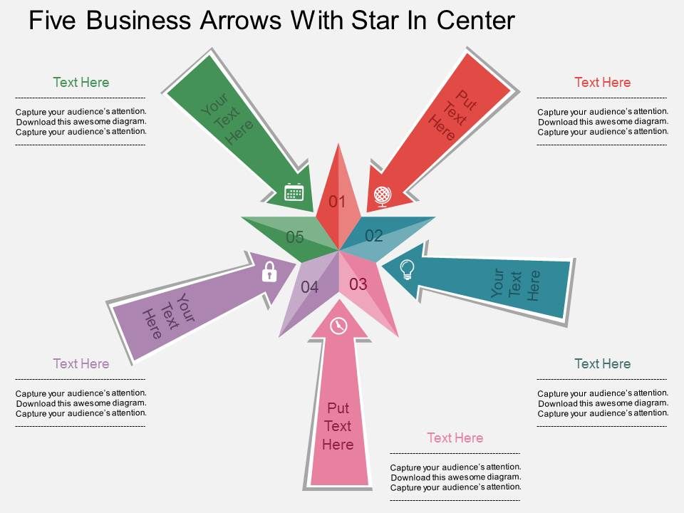 Five_Business_Arrows_With_Star_In_Center_Powerpoint_Template_1.jpg