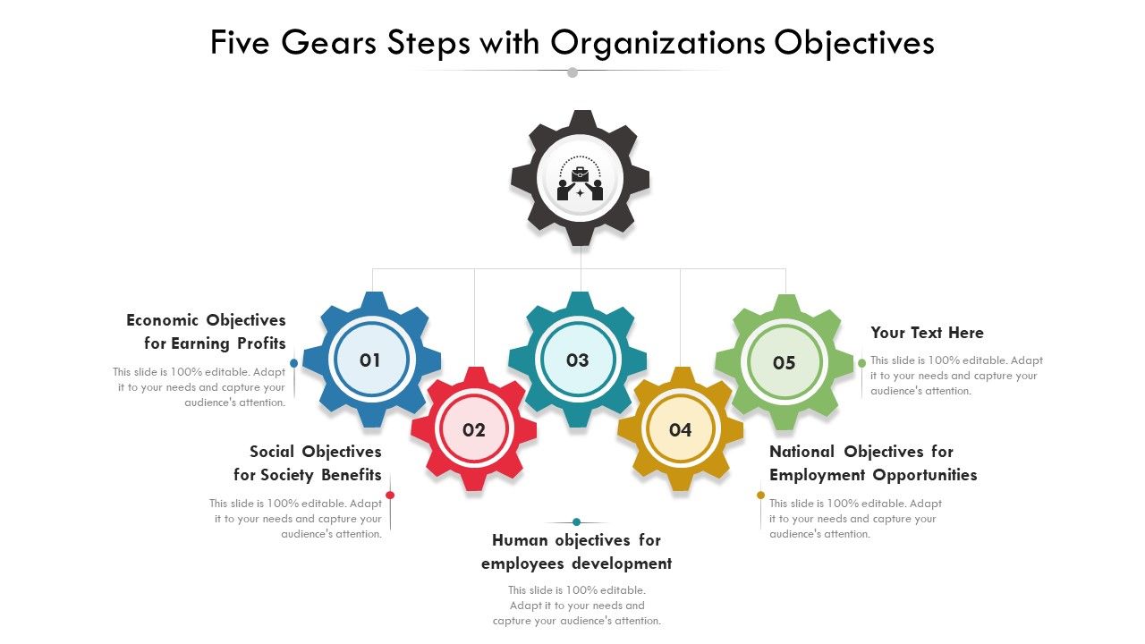 Five_Gears_Steps_With_Organizations_Objectives_Ppt_PowerPoint_Presentation_Gallery_Example_PDF_Slide_1.jpg