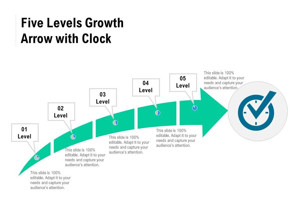 Five_Levels_Growth_Arrow_With_Clock_Ppt_PowerPoint_Presentation_Gallery_Ideas_PDF_Slide_1.jpg