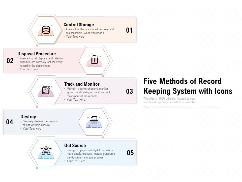 Five_Methods_Of_Record_Keeping_System_With_Icons_Ppt_PowerPoint_Presentation_Styles_Influencers_Slide_1.jpg