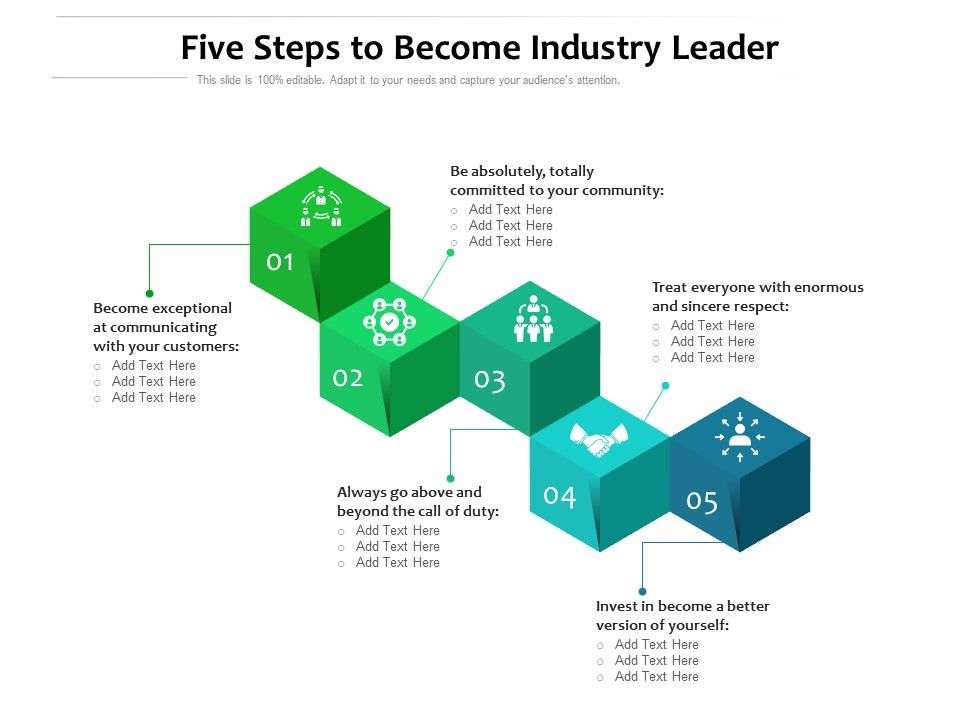 Five_Steps_To_Become_Industry_Leader_Ppt_PowerPoint_Presentation_Gallery_Tips_PDF_Slide_1.jpg