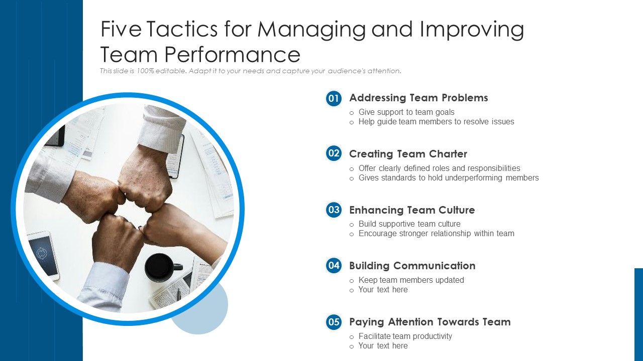 Five_Tactics_For_Managing_And_Improving_Team_Performance_Ppt_Pictures_Graphics_Template_PDF_Slide_1.jpg