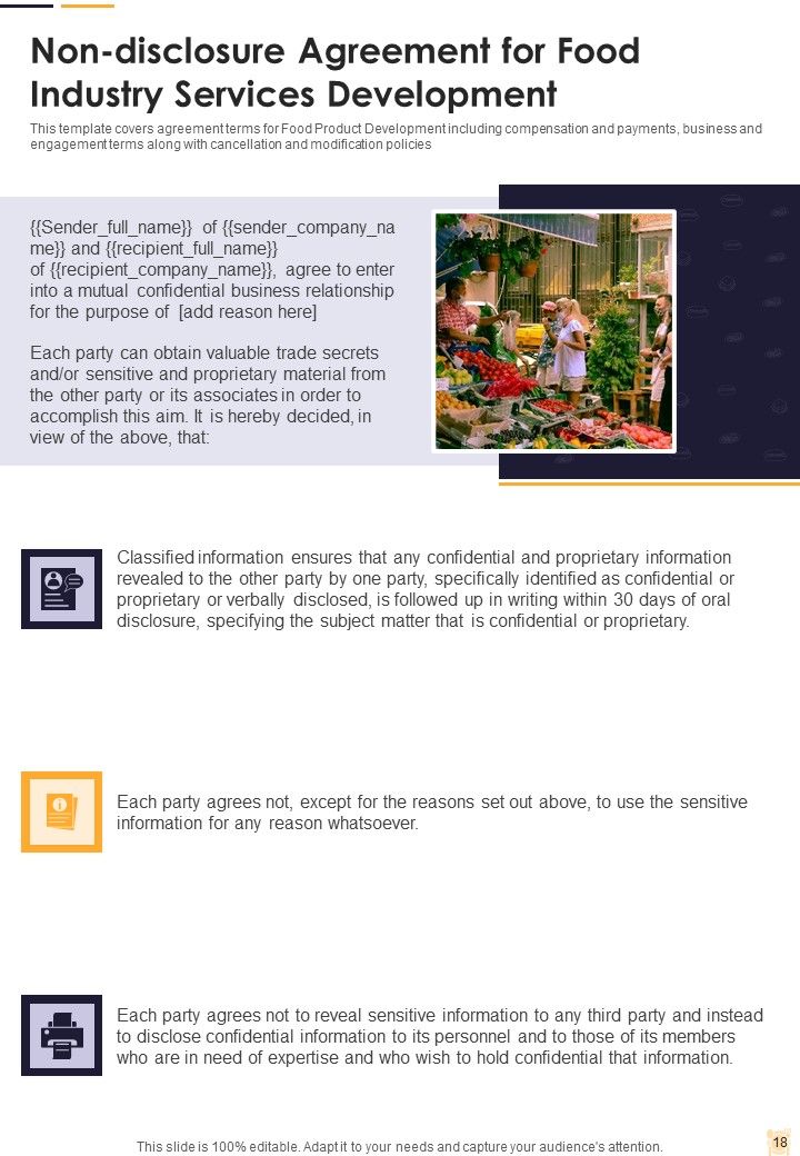 Food Industry Services Development Proposal Example Document Report Doc Pdf Ppt