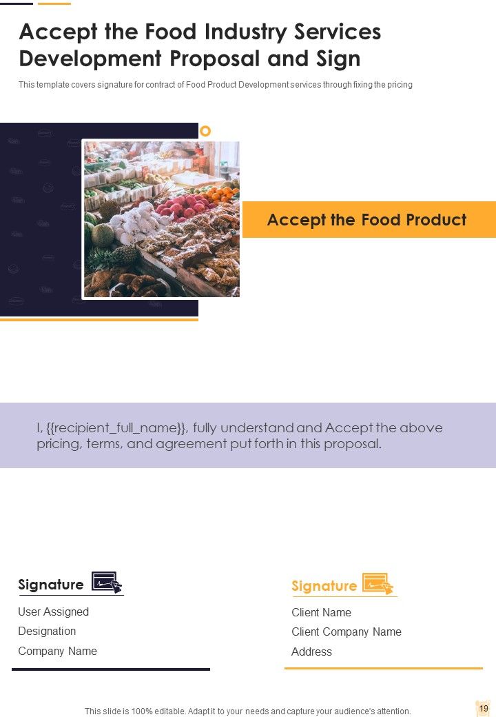 Food Industry Services Development Proposal Example Document Report Doc Pdf Ppt