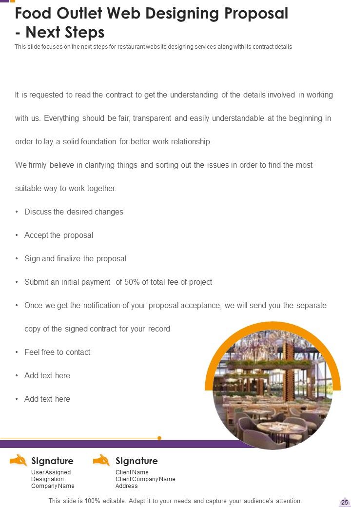 Food Outlet Web Designing Proposal Example Document Report Doc Pdf Ppt
