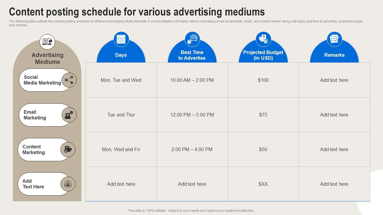 Formulating_Branding_Strategy_To_Enhance_Revenue_And_Sales_Content_Posting_Schedule_For_Various_Advertising_Summary_PDF_Slide_1.jpg