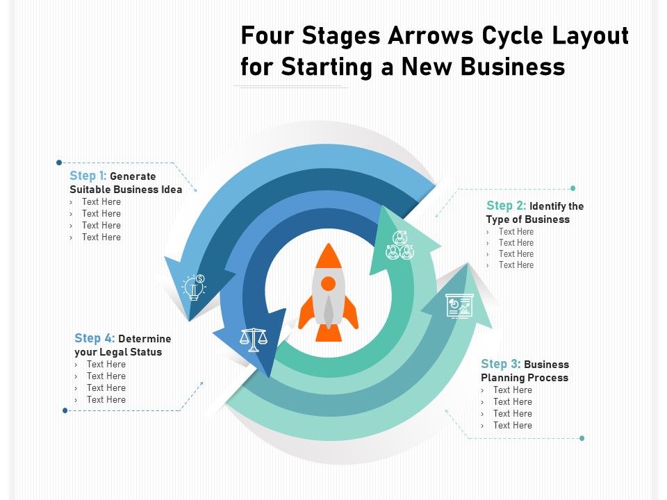 Four_Stages_Arrows_Cycle_Layout_For_Starting_A_New_Business_Ppt_PowerPoint_Presentation_Gallery_Background_Designs_PDF_Slide_1.jpg
