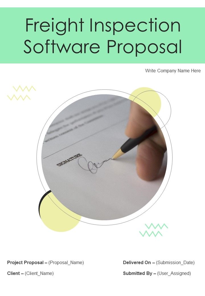 Freight Inspection Software Proposal Example Document Report Doc Pdf Ppt Slide01