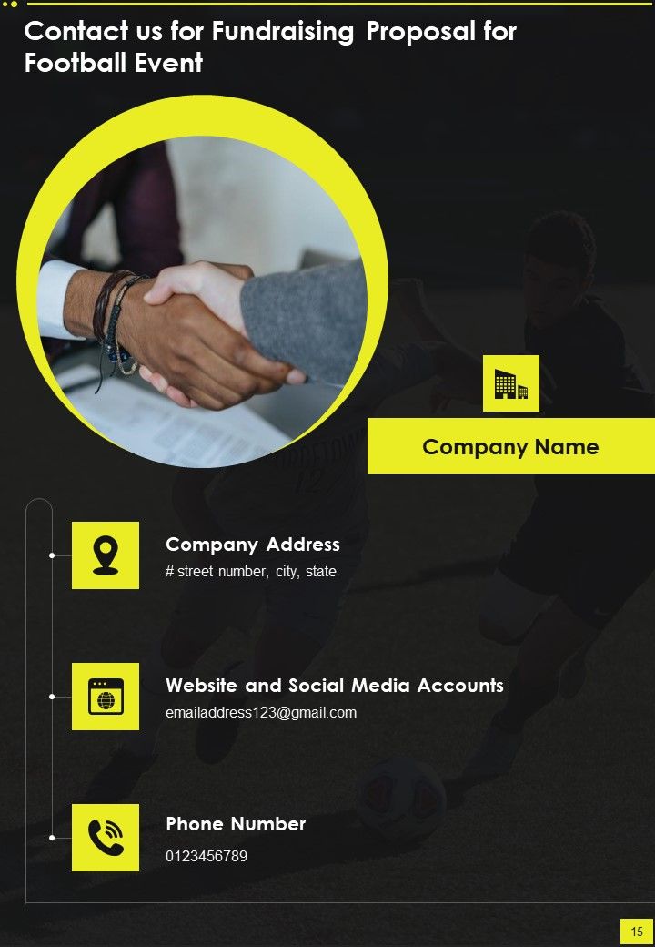 Fundraising Proposal For Football Event Example Document Report Doc Pdf Ppt