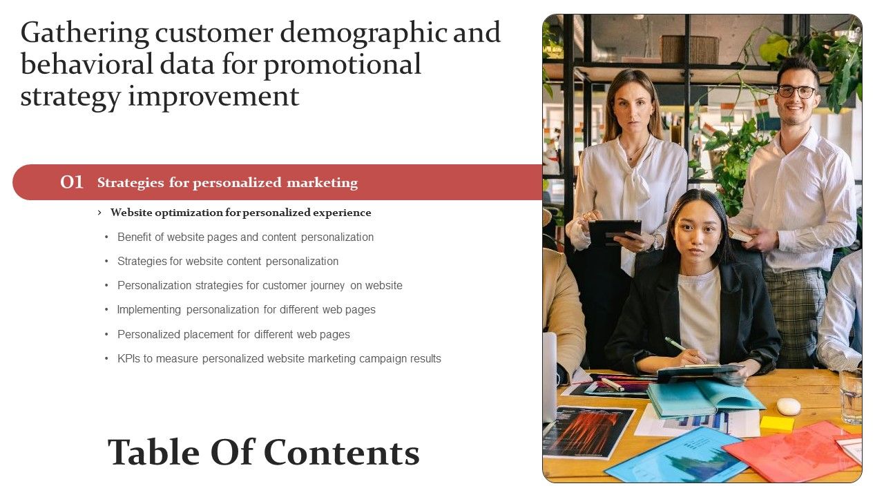 Gathering_Customer_Demographic_And_Behavioral_Data_For_Promotional_Strategy_Improvement_Table_Of_Contents_Infographics_PDF_Slide_1.jpg