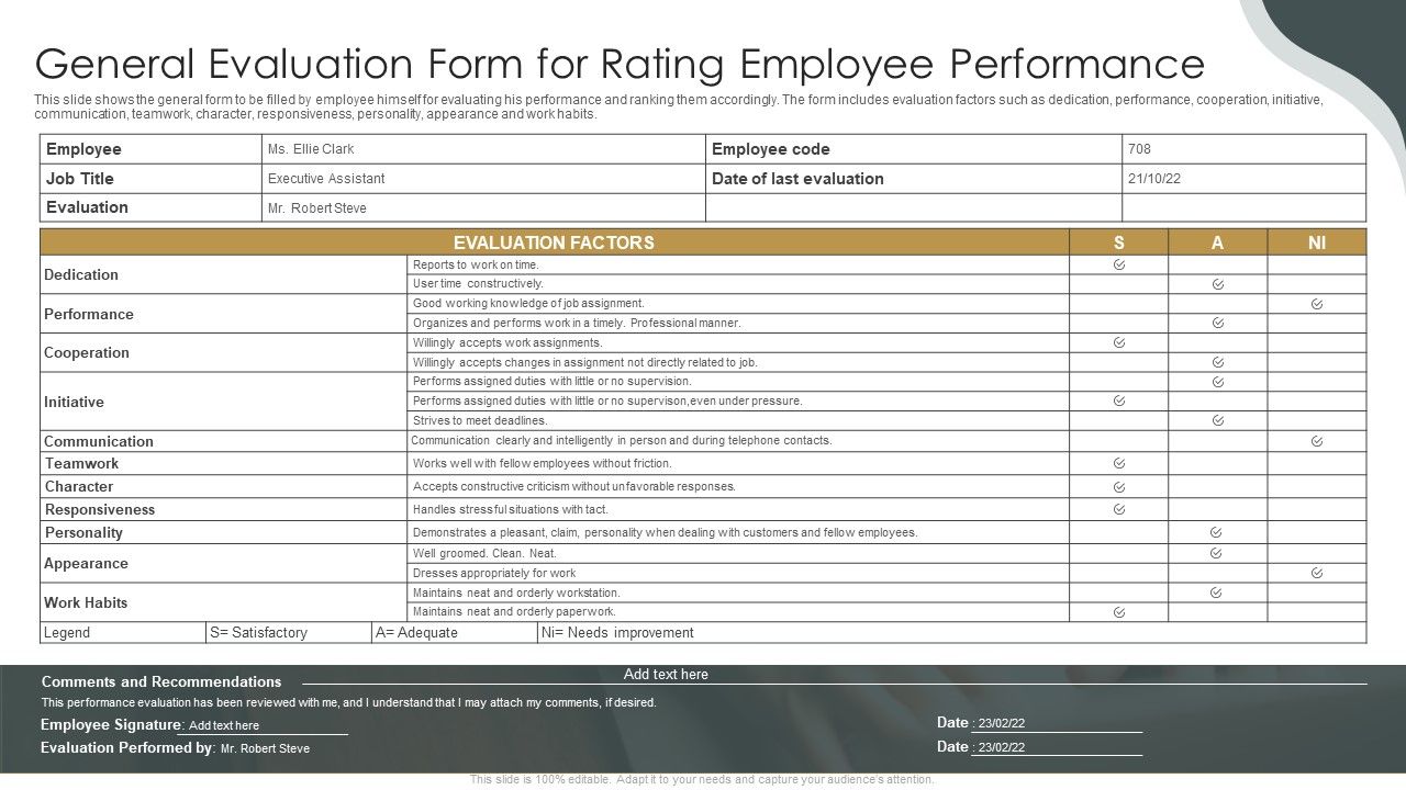 General_Evaluation_Form_For_Rating_Employee_Performance_Ppt_Inspiration_Topics_PDF_Slide_1.jpg