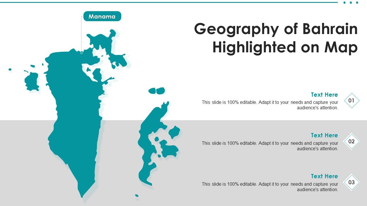 Geography_Of_Bahrain_Highlighted_On_Map_Professional_PDF_Slide_1.jpg