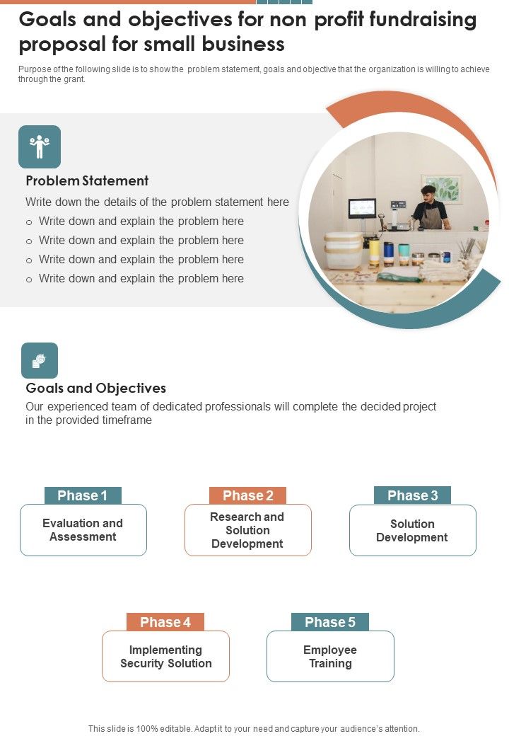 Goals_And_Objectives_For_Non_Profit_Fundraising_For_Small_Business_One_Pager_Sample_Example_Document_Slide_1.jpg