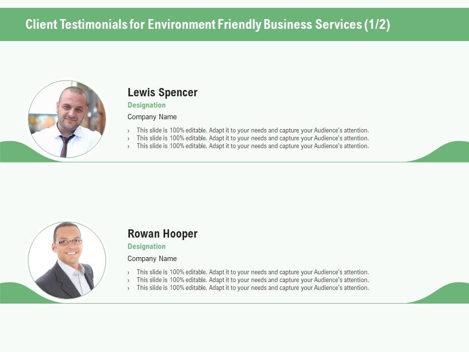 Green_Business_Client_Testimonials_For_Environment_Friendly_Business_Services_Ppt_Gallery_Samples_PDF_Slide_1.jpg