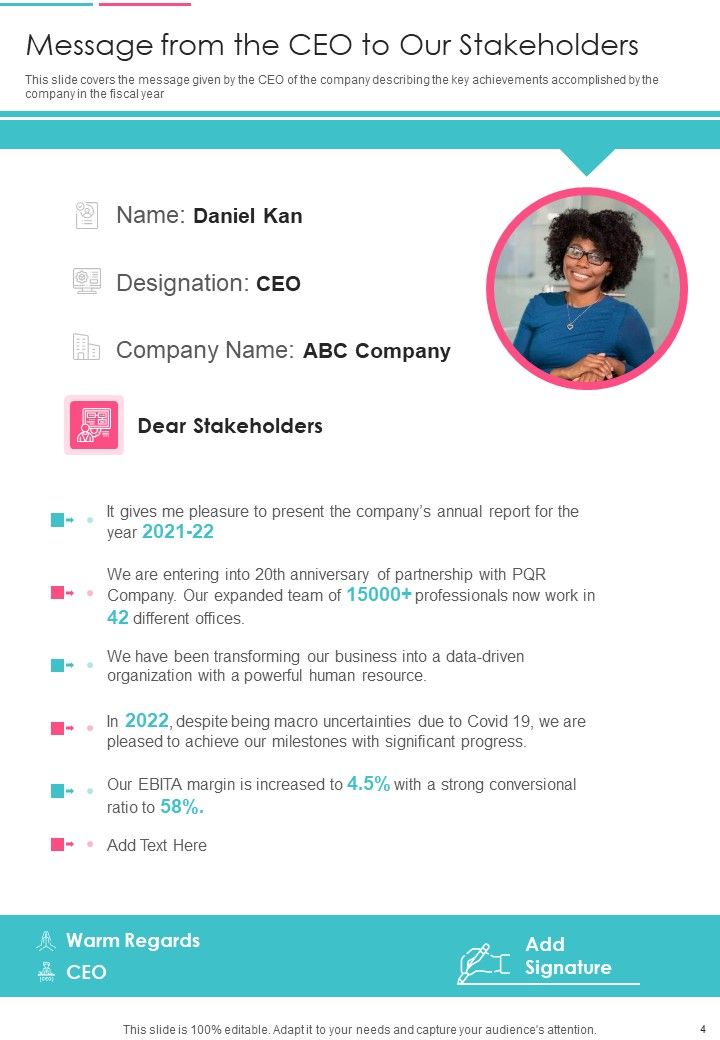 HR Yearly Report One Pager Documents