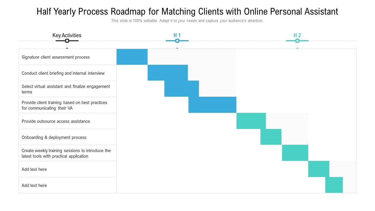 Half_Yearly_Process_Roadmap_For_Matching_Clients_With_Online_Personal_Assistant_Clipart_Slide_1.jpg