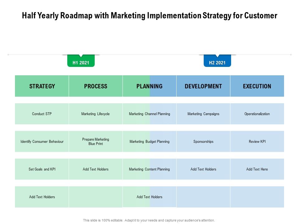 Half_Yearly_Roadmap_With_Marketing_Implementation_Strategy_For_Customer_Professional_Slide_1.jpg