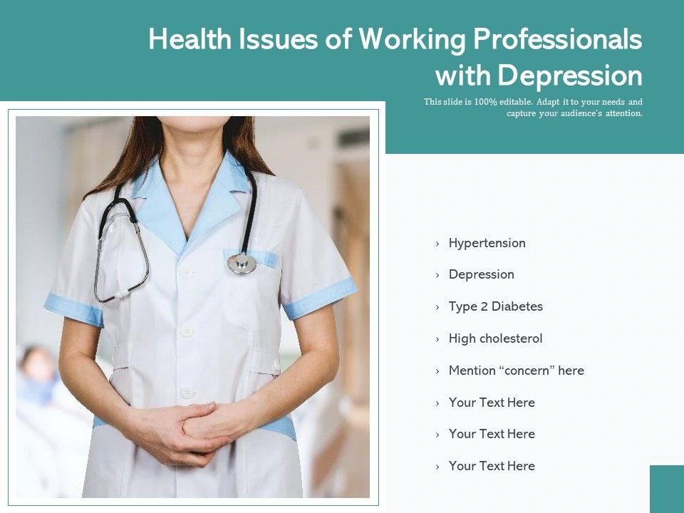 Health_Issues_Of_Working_Professionals_With_Depression_Ppt_PowerPoint_Presentation_Gallery_Gridlines_PDF_Slide_1.jpg