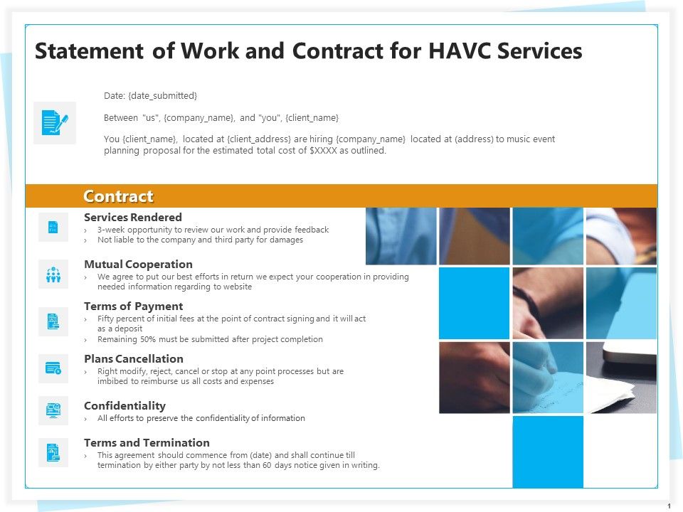 Heating_Ventilation_And_Air_Conditioning_Installation_Statement_Of_Work_And_Contract_For_HAVC_Services_Summary_PDF_Slide_1.jpg
