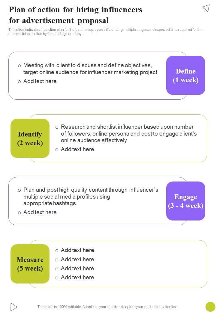 Hiring Influencers For Advertisement Proposal Example Document Report Doc Pdf Ppt