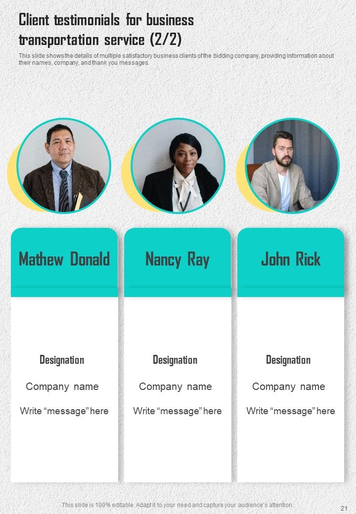 Hiring Proposal For Business Transportation Service Example Document Report Doc Pdf Ppt