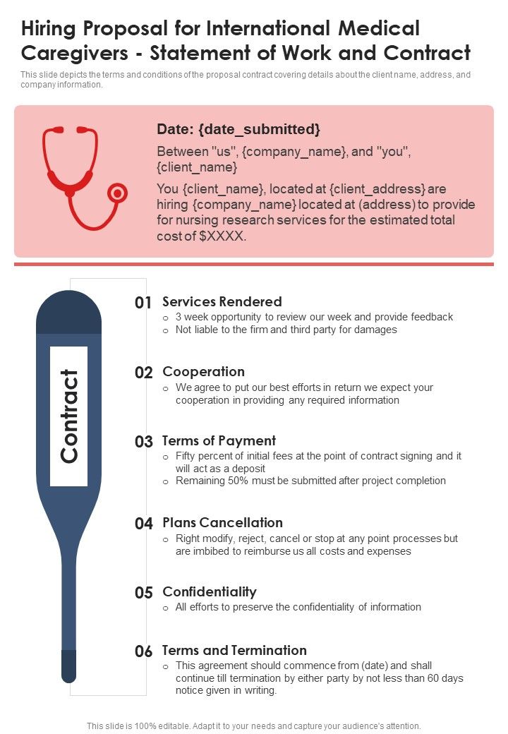 Hiring_Proposal_For_International_Medical_Caregivers_Statement_Of_Work_And_Contract_One_Pager_Sample_Example_Document_Slide_1.jpg