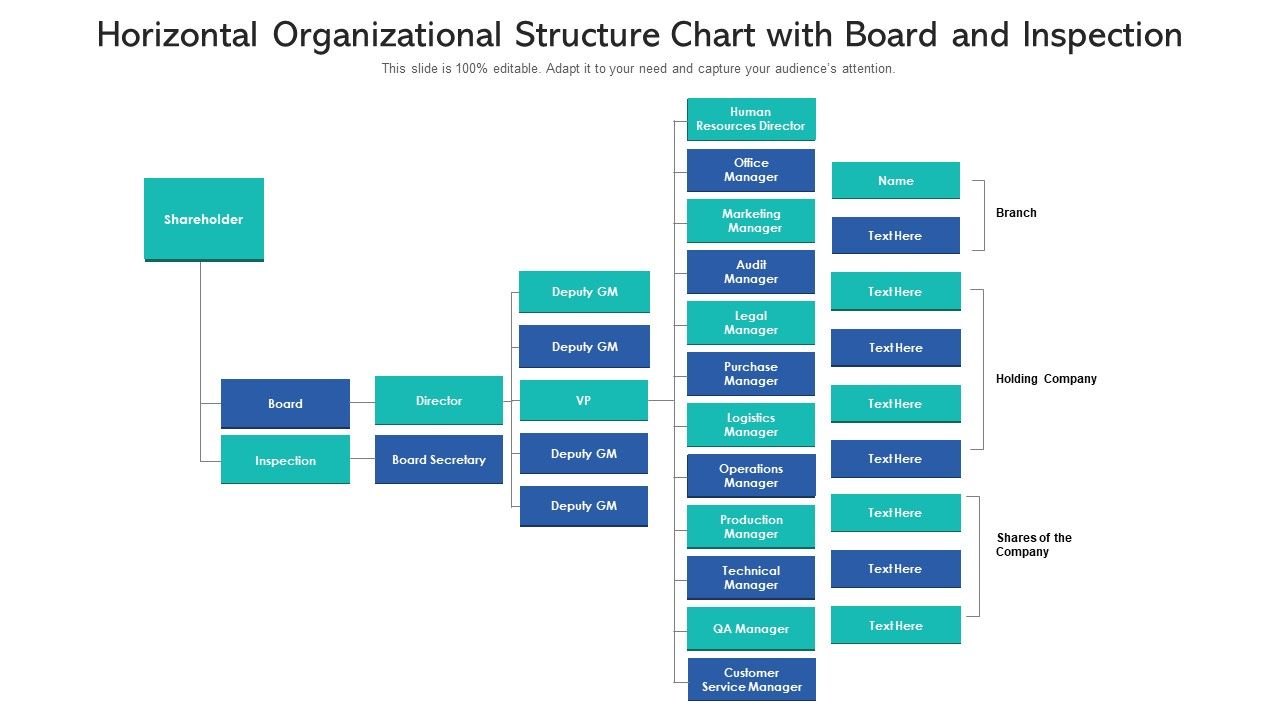 Horizontal_Organizational_Structure_Chart_With_Board_And_Inspection_Ppt_PowerPoint_Presentation_File_Master_Slide_PDF_Slide_1.jpg