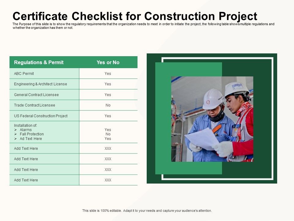 How_To_Effectively_Manage_A_Construction_Project_Certificate_Checklist_For_Construction_Project_Rules_PDF_Slide_1.jpg