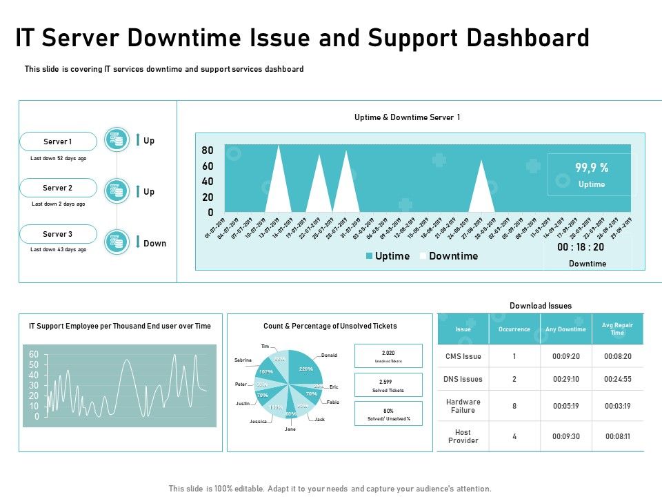 IT_Support_And_Monitoring_Services_Pricing_IT_Server_Downtime_Issue_And_Support_Dashboard_Information_PDF_Slide_1.jpg