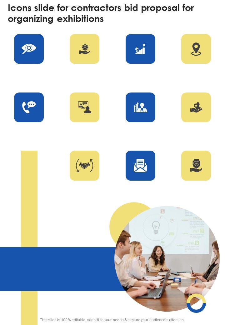 Icons_Slide_For_Contractors_Bid_Proposal_For_Organizing_Exhibitions_One_Pager_Sample_Example_Document_Slide_1.jpg