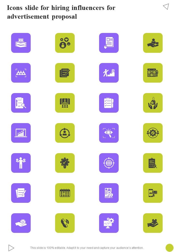 Icons_Slide_For_Hiring_Influencers_For_Advertisement_Proposal_One_Pager_Sample_Example_Document_Slide_1.jpg