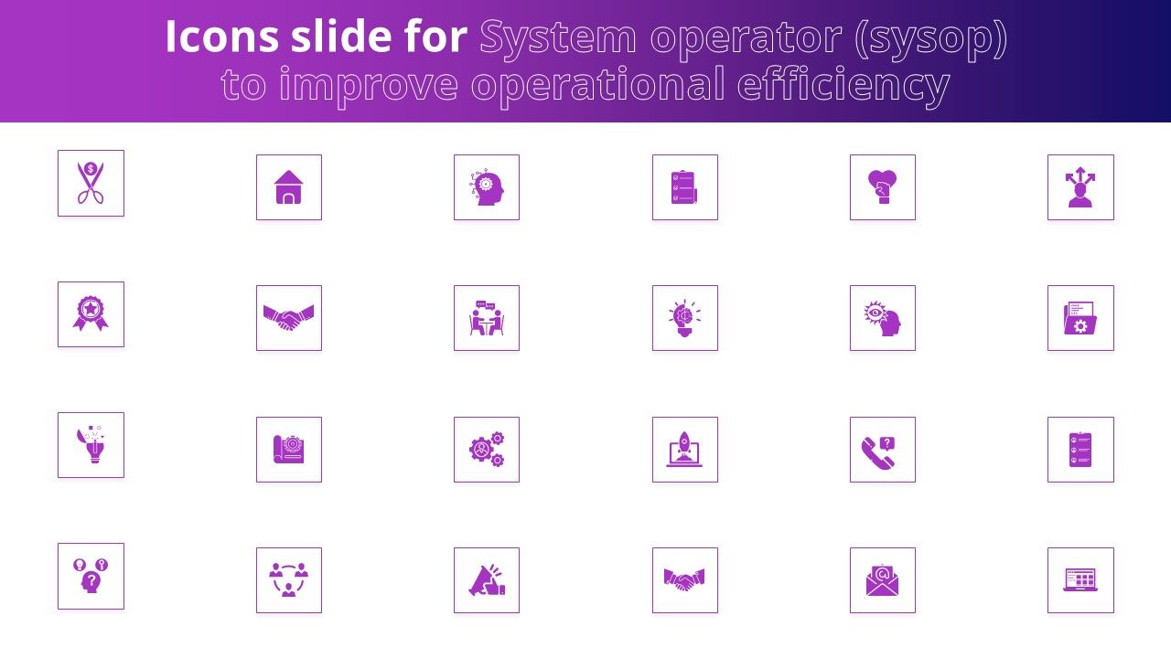 Icons_Slide_For_System_Operator_Sysop_To_Improve_Operational_Efficiency_Professional_PDF_Slide_1.jpg
