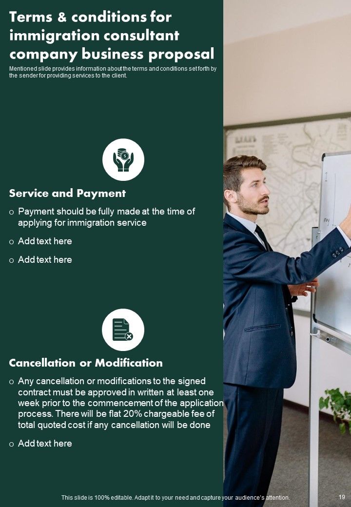Immigration Consultant Company Business Proposal Example Document Report Doc Pdf Ppt