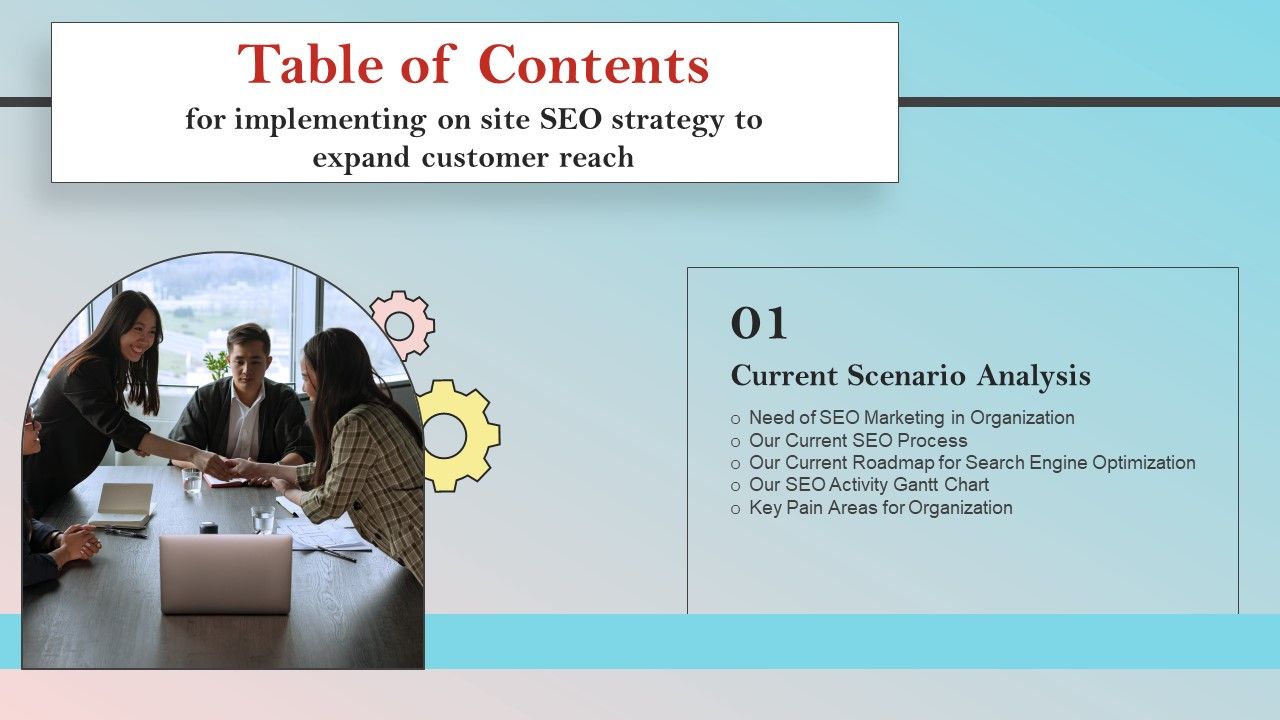 Implementing_On_Site_Seo_Strategy_To_Expand_Customer_Reach_Table_Of_Contents_Portrait_PDF_Slide_1.jpg