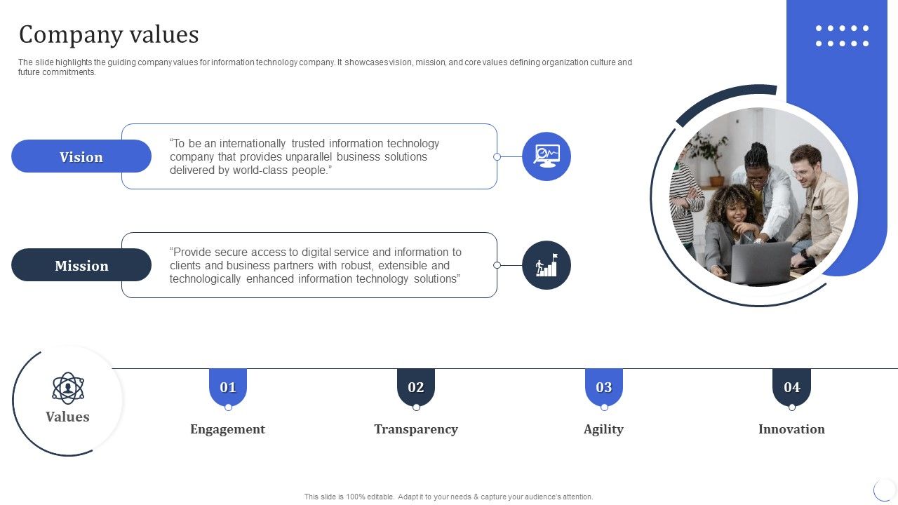 Infotech_Solutions_Research_And_Development_Company_Summary_Company_Values_Information_PDF_Slide_1.jpg