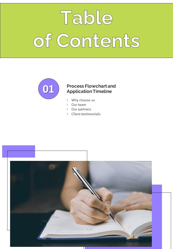 International Immigration Service Proposal Table Of Contents One Pager Sample Example Document Slide01