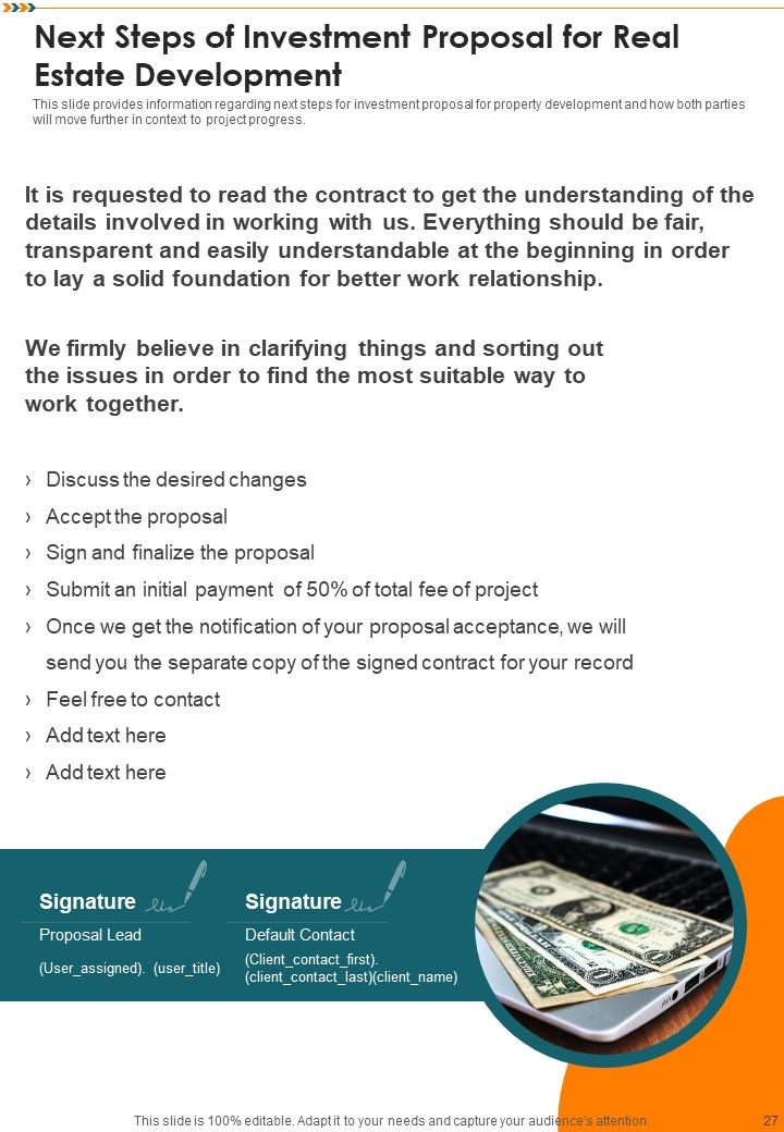 Investment Proposal For Real Estate Development Example Document Report Doc Pdf Ppt