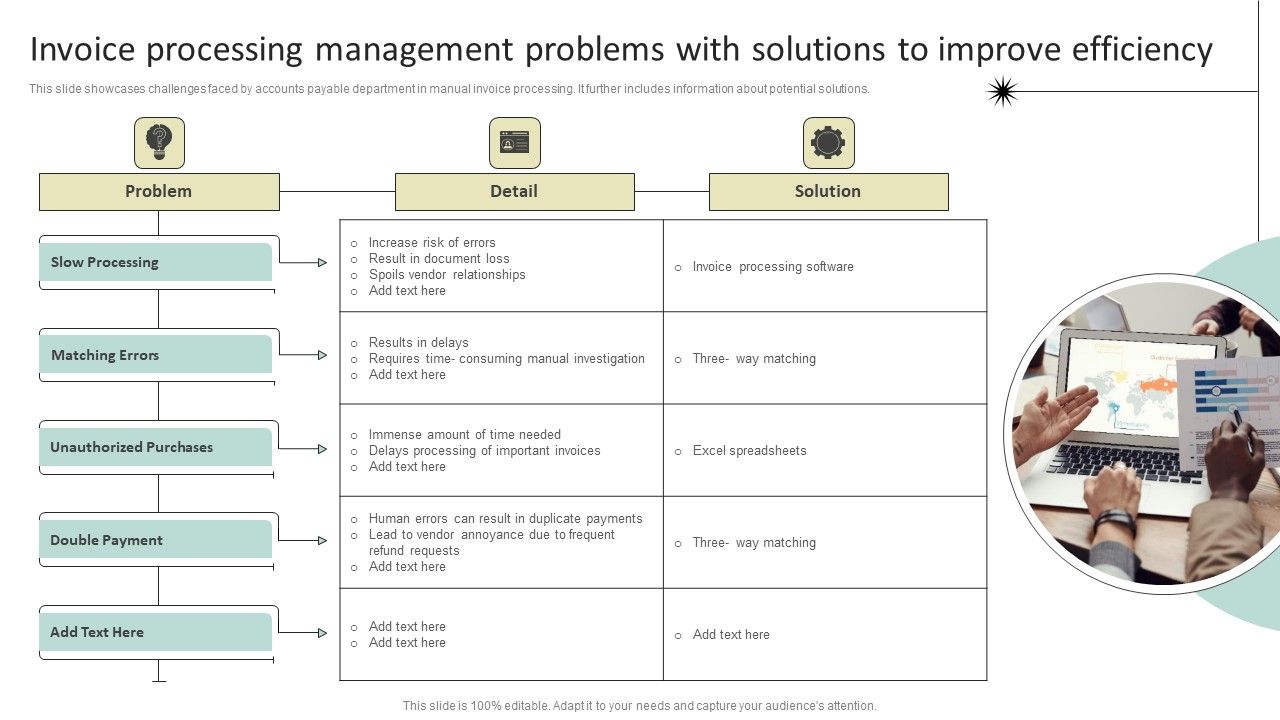 Invoice_Processing_Management_Problems_With_Solutions_To_Improve_Efficiency_Summary_PDF_Slide_1.jpg