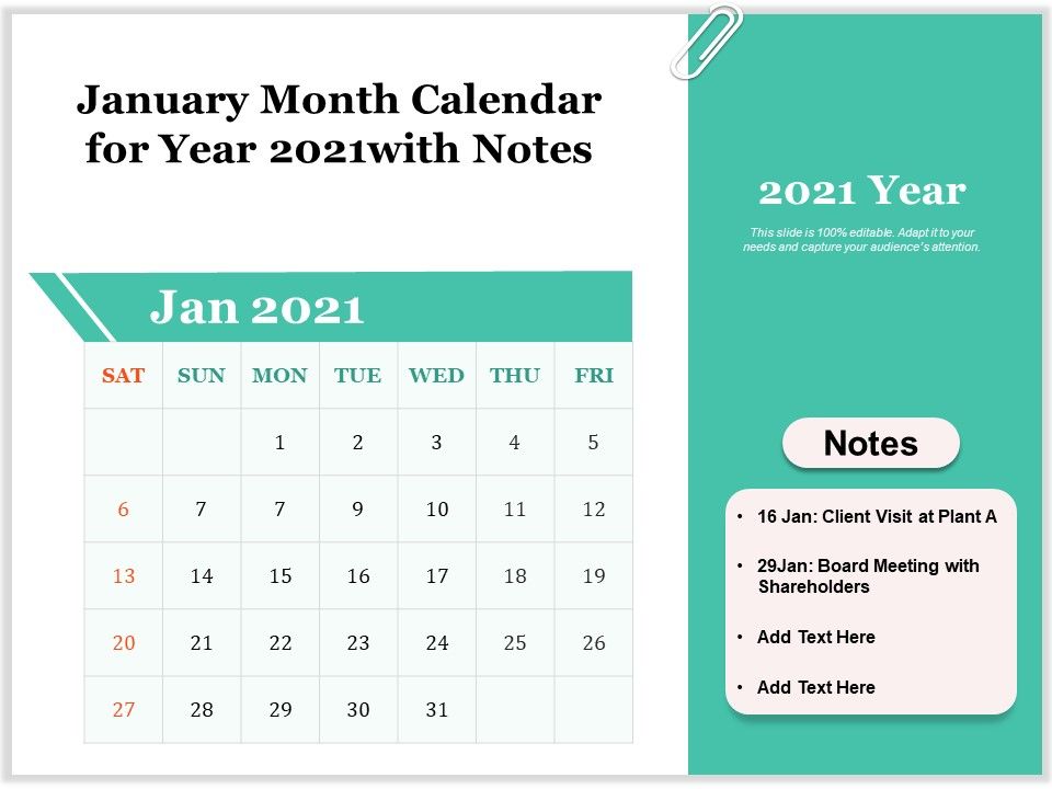 January_Month_Calendar_For_Year_2021With_Notes_Ppt_PowerPoint_Presentation_Outline_Structure_PDF_Slide_1.jpg