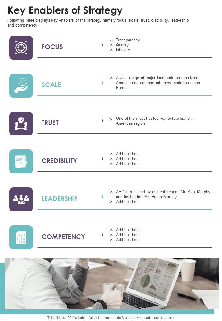 Key Enablers Of Strategy One Pager Documents Slide01