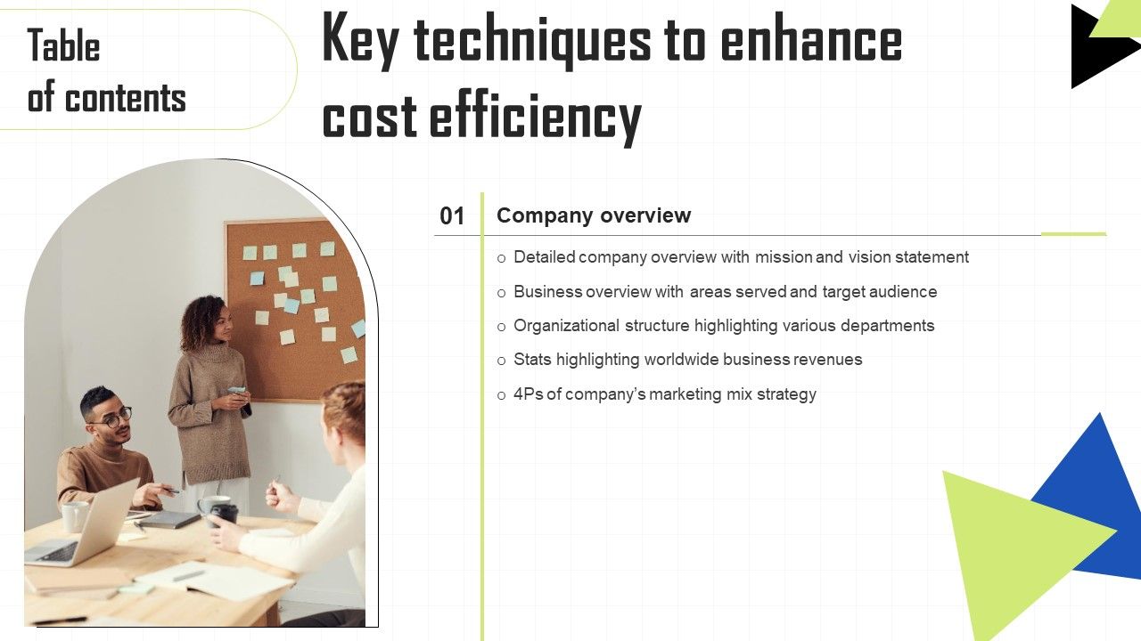 Key_Techniques_To_Enhance_Cost_Efficiency_Table_Of_Contents_Inspiration_PDF_Slide_1.jpg
