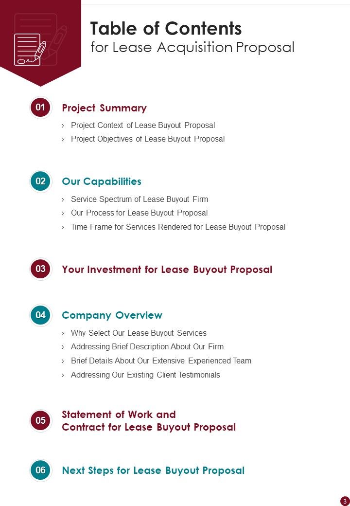 Lease Acquisition Proposal Example Document Report Doc Pdf Ppt