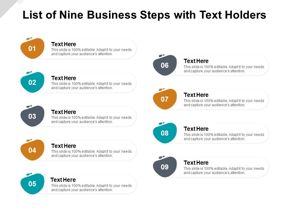 List_Of_Nine_Business_Steps_With_Text_Holders_Ppt_PowerPoint_Presentation_Slides_Brochure_Slide_1.jpg