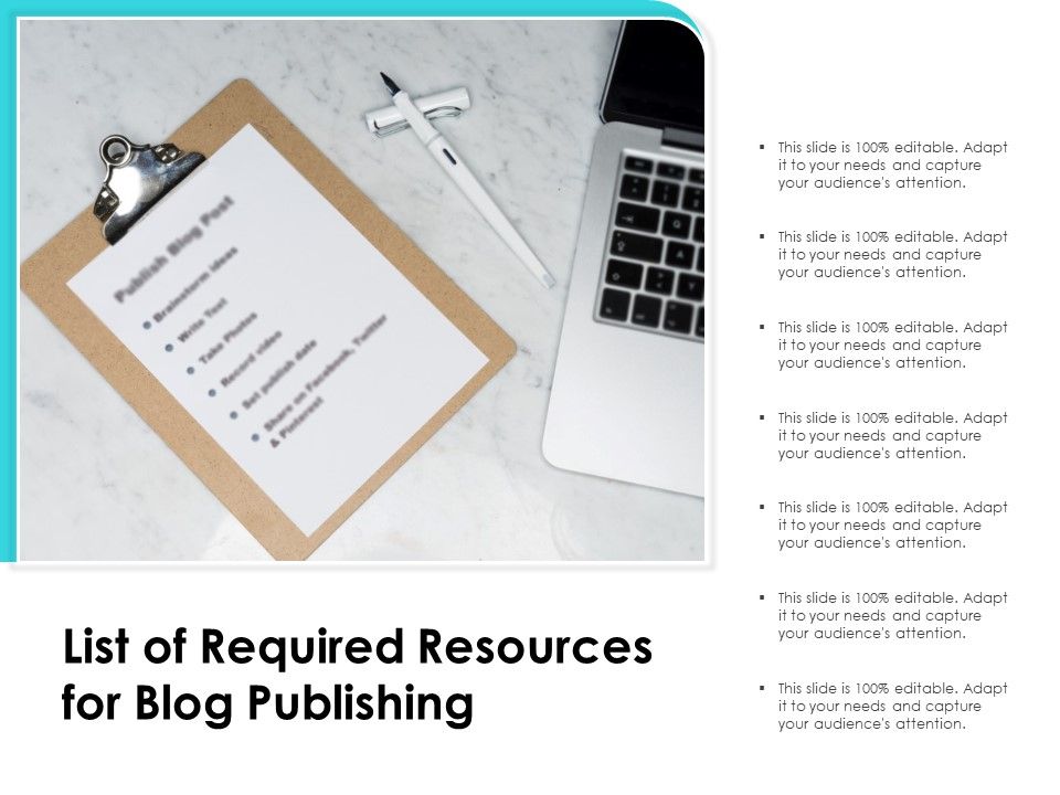 List_Of_Required_Resources_For_Blog_Publishing_Ppt_PowerPoint_Presentation_Ideas_Slides_PDF_Slide_1.jpg
