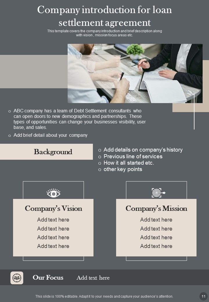 Loan Settlement Agreement Example Document Report Doc Pdf Ppt
